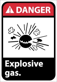 Danger Explosive gas ANSI Sign (#DGA42)