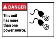 Danger This unit has more than one power source. Machine Label (#DGA56AP)