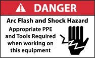 Arc Flash Danger Label (#DGA61AP)