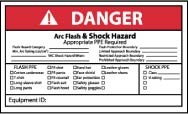 Arc Flash Danger Label (#DGA65AP)
