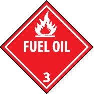 Fuel Oil DOT Shipping Label (#DL100AP)