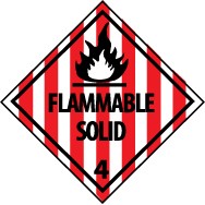 Flammable Solid DOT Shipping Label (#DL11AP)