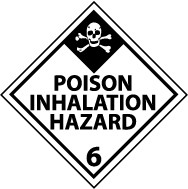 Poison Inhalation Hazard DOT Shipping Label (#DL125AP)