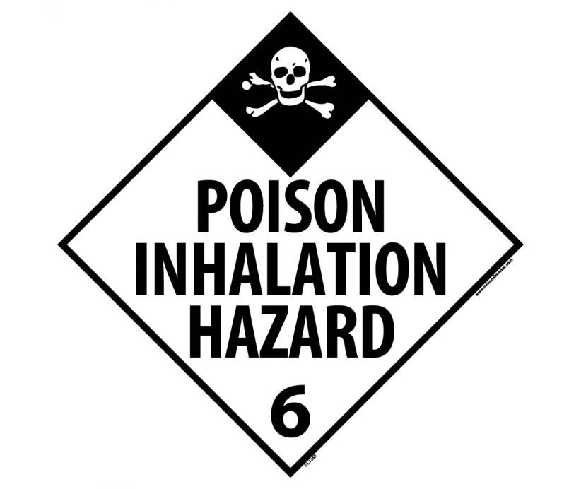 Poison Inhalation Hazard Class 6 DOT Placard (#DL125)