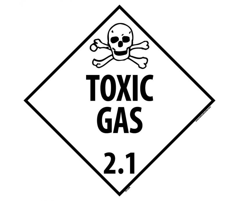 Toxic Gas Class 2.1 DOT Placard (#DL126)