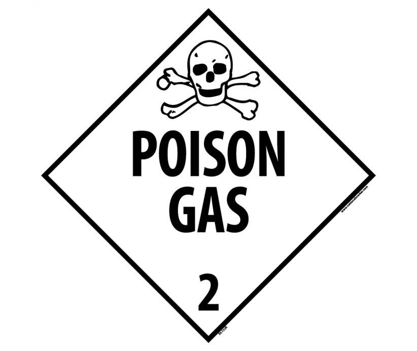 Poison Gas Class 2 DOT Placard (#DL132)