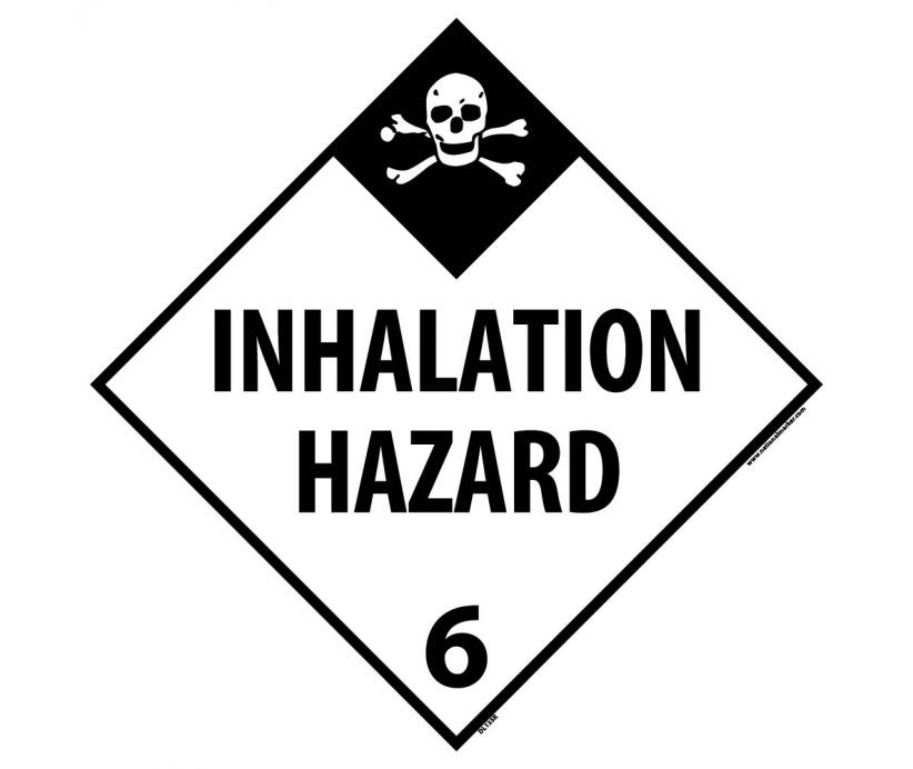 Inhalation Hazard Class 6 DOT Placard (#DL135)