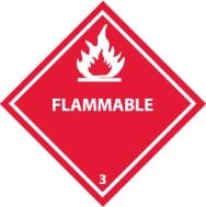 Flammable DOT Shipping Label (#DL158AP)