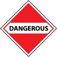 Dangerous DOT Shipping Label (#DL160AP)