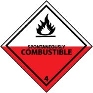 Spontaneously Combustible DOT Shipping Label (#DL21AP)