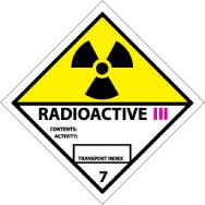 Radioactive III DOT Shipping Label (#DL27AP)