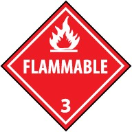 Flammable Liquid DOT Shipping Label (#DL4AP)