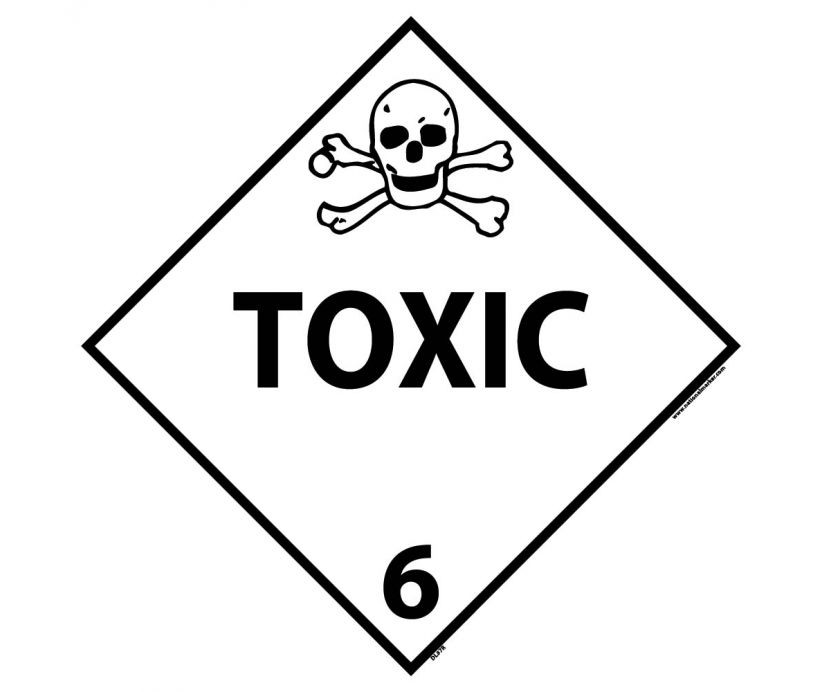 Toxic Class 6 DOT Placard (#DL87)