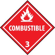 Combustible DOT Shipping Label (#DL9AP)