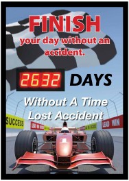 Finish Your Day Without An Accident Digital Scoreboard (#DSB63)