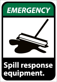 Emergency Spill response equipment ANSI Sign (#EGA1)