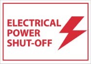 Electrical Power Shut-Off Machine Label (#EPA1AP)