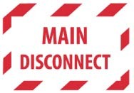 Main Disconnect Machine Label (#EPA5AP)