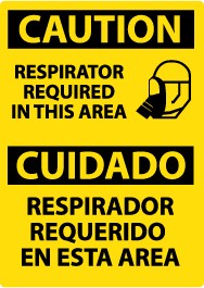 Caution Respirator Required In This Area Spanish Sign (#ESC365)