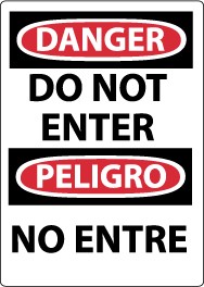 Danger Do Not Enter Spanish Sign (#ESD104)