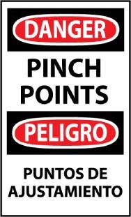 Danger Pinch Points Spanish Machine Label (#ESD149AP)