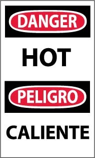 Danger Hot Spanish Machine Label (#ESD265AP)