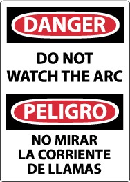Danger Do Not Watch The Arc Spanish Sign (#ESD31)