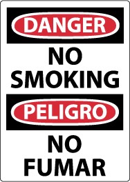 Danger No Smoking Spanish Sign (#ESD79)