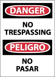 Danger No Trespassing Spanish Sign (#ESD81)