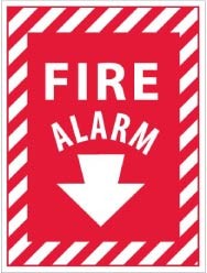 Fire Alarm Sign (arrow) (#FAPSE)