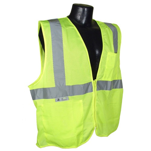 Economy Type R Class 2 Mesh Safety Vest w/Zipper, green (#SV2ZGM)