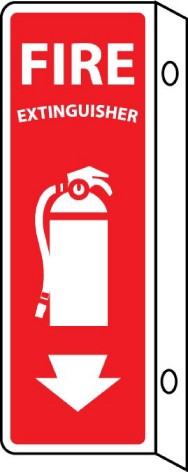 Fire Extinguisher 2-Vue Sign (#FX124R)