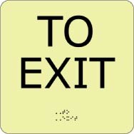 To Exit Glow Office ADA Sign (#GADA114BK)