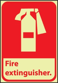 Fire Extinguisher Glow Sign (#GFGA3)