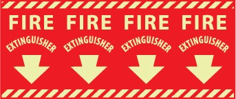 Fire Extinguisher Column Glow Sign (#GL129P)