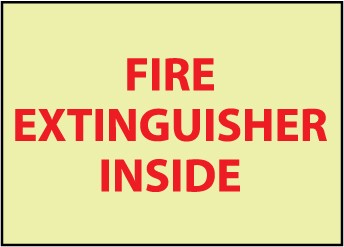 Fire Extinguisher Inside Glow Sign (#GL134P)