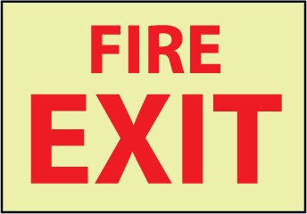 Fire Exit Glow Sign (#GL140)