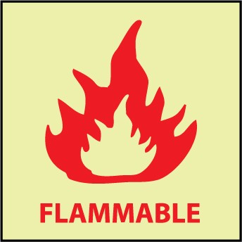 Flammable Glow Sign (#GL152)