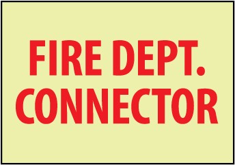 Fire Dept. Connector Glow Sign (#GL155)