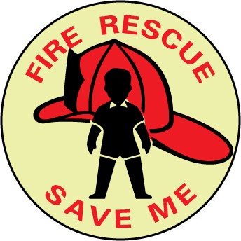Fire Rescue Save Me Glow Sign (#GL159P)