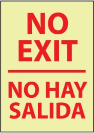 No Exit Spanish Glow Sign (#GL64)