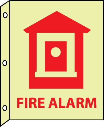 Fire Alarm Glow Sign (#GLTV7)