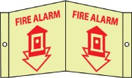 Fire Alarm Glow Visi-Sign (#GLV3)