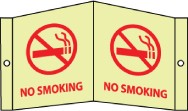 No Smoking Glow Visi-Sign (#GLV9)