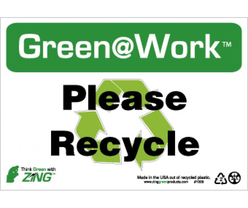 Please Recycle Going Green Sign (#GW1009)
