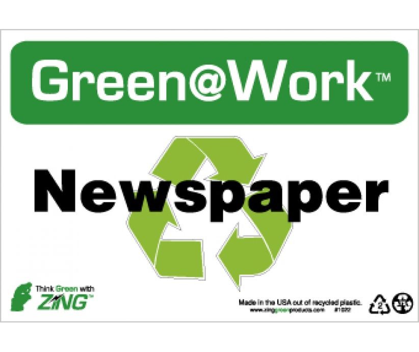 Newspaper Going Green Sign (#GW1022)