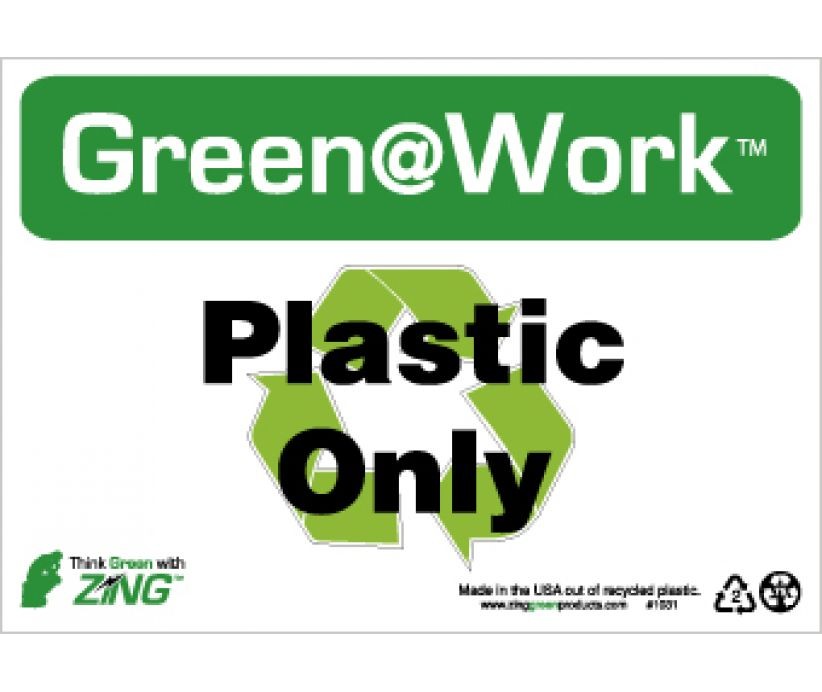 Plastic Only Going Green Sign (#GW1031)
