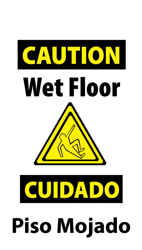Caution Wet Floor (Bilingual) Heavy Duty Floor Stand (#HDFS201)