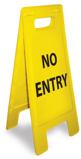 Caution No Entry Heavy Duty Floor Stand (#HDFS205)