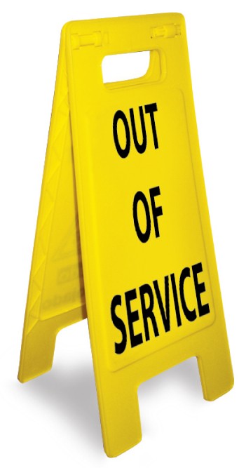 Caution Out Of Service Heavy Duty Floor Stand (#HDFS209)